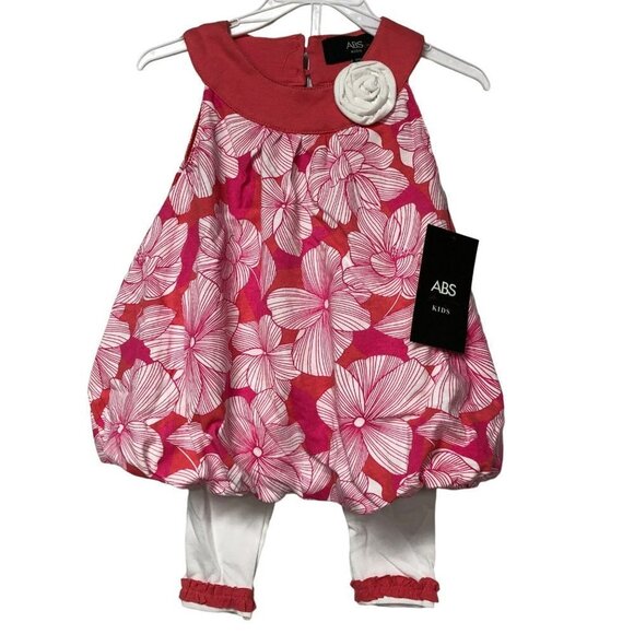 ABS KIDS BABY GIRL TWO PCS OUTFIT SET DRESS & WHITE LEGGING 18MOS NEW WITH TAG - Picture 11 of 11